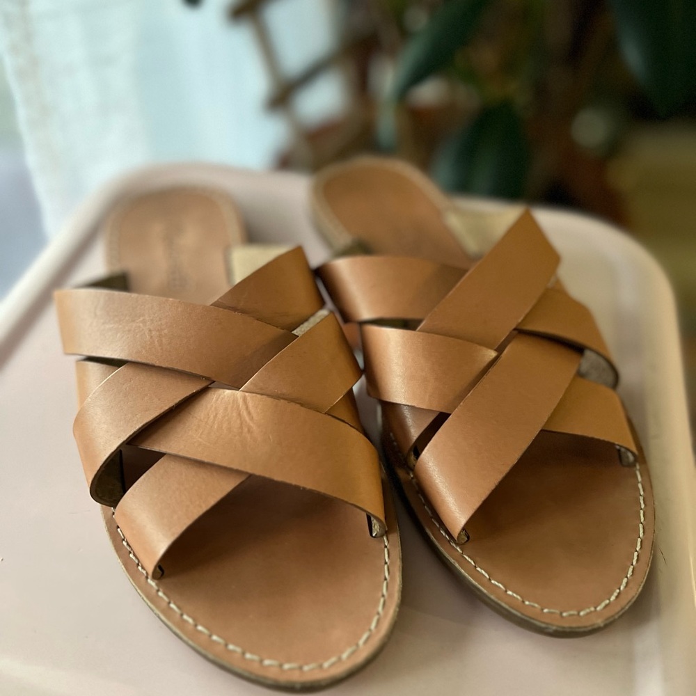 Madewell Women's Tan Leather Sandals